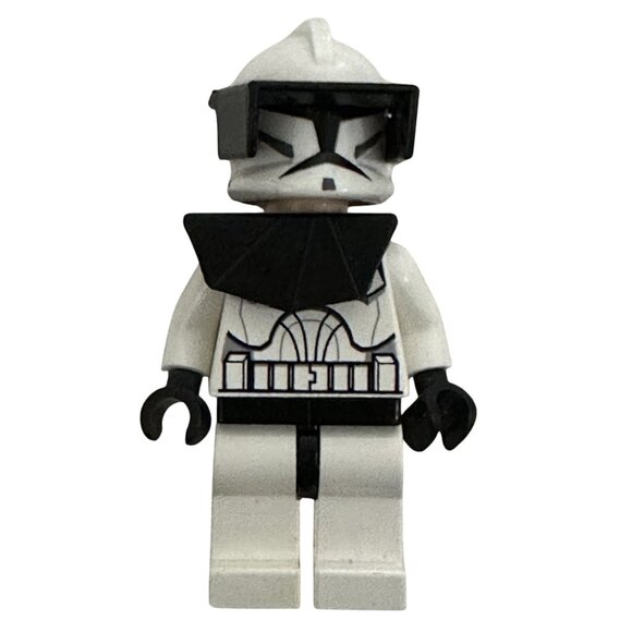 Lego Minifigure Star Wars Clone Trooper sw0286 Black Visor and Pauldron - Picture 1 of 2